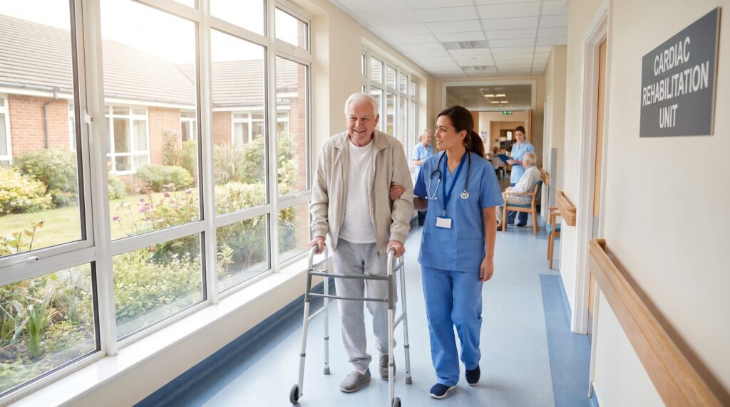 Walking exercise during angioplasty recovery