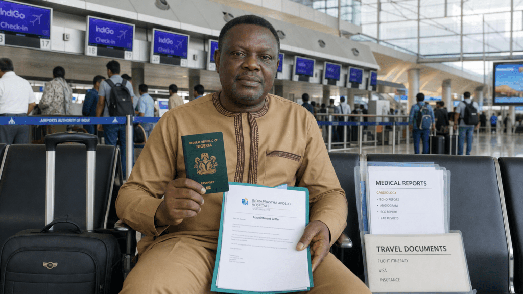 Nigerian patient traveling to India for treatment
